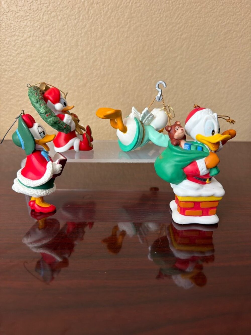 Vintage 1990s Grolier Disney Donald Daisy Duck Christmas Ornaments Lot of 4 - Picture 4 of 16